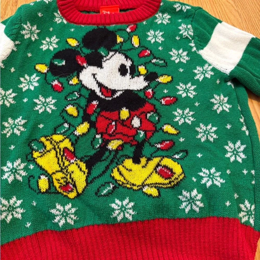 Disney Mickey Mouse Christmas Knit Sweater - Picture 2 of 3